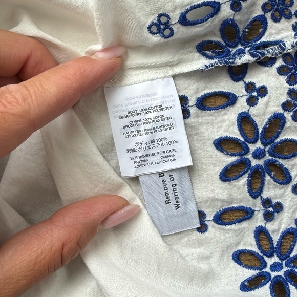 Madewell Women’s White Embroidered Story Top Size 4 - Picture 3 of 6